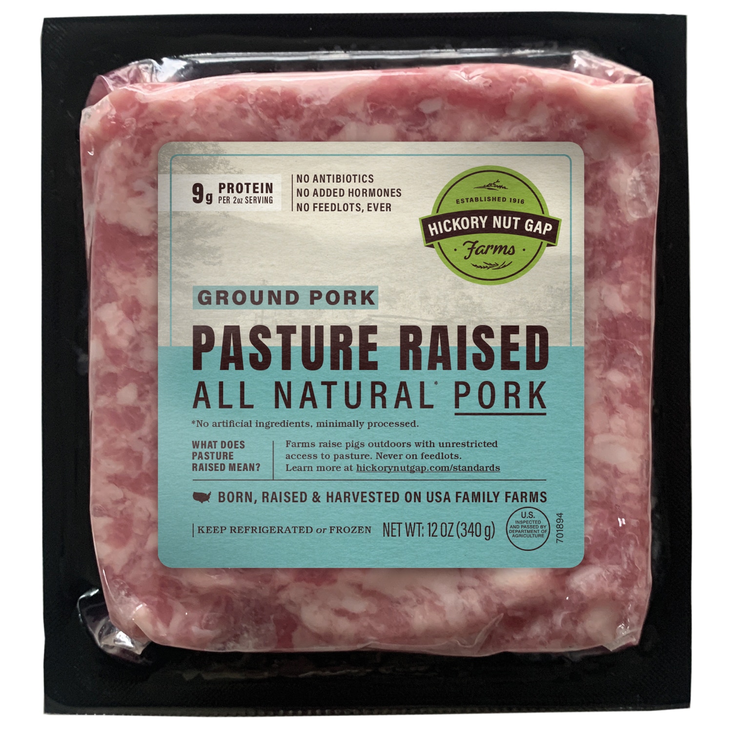Hickory Nut Gap Pasture-Raised Ground Pork, Non-GMO, Raised w/o Antibiotics